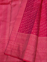 Load image into Gallery viewer, Classic Ruby Pink 2gm Zari Brocade Bridal Elegance Kanchipuram Handloom Silk Saree SS27649
