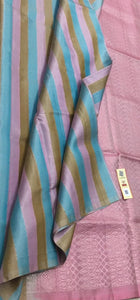 Multi Blue & Pink Elegance Handloom Soft Silk Saree SS26486
