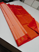 Load image into Gallery viewer, Classic Peach &amp; Orange 2gm Zari Elegance Kanchipuram Handloom Silk Saree SS27079
