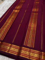 Load image into Gallery viewer, Classic Azure Blue &amp; Barn Red Elegance Kanchipuram Handloom Silk Saree SS27243
