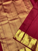 Load image into Gallery viewer, Classic Ruby Pink 2gm Zari Bridal Elegance Kanchipuram Handloom Silk Saree SS25370
