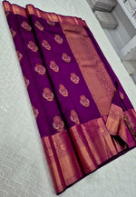Load image into Gallery viewer, Classic Vadamalli Meenakari Elegance Kanchipuram Handloom Silk Saree SS27714
