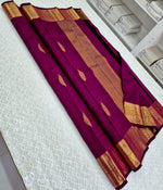Load image into Gallery viewer, Classic Wine Red Elegance Kanchipuram Handloom Silk Saree SS27711
