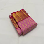 Load image into Gallery viewer, Classic Creamy Pink &amp; Deep Pink 2gm Zari Bridal Elegance Kanchipuram Handloom Silk Saree SS24758
