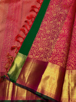 Load image into Gallery viewer, Classic Deep Pink &amp; Dark Green 2gm Zari Kanchipuram Handloom Silk Saree SS25616
