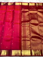 Load image into Gallery viewer, Classic Deep Pink 2gm Zari Kanchipuram Handloom Silk Saree SS25989
