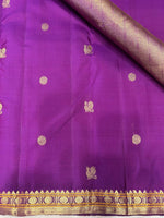 Load image into Gallery viewer, Classic Violet Kanchipuram Handloom Silk Saree SS25839
