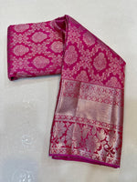 Load image into Gallery viewer, Classic Ruby Pink 2gm Zari Bridal Elegance Kanchipuram Handloom Silk Saree SS24368
