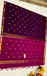 Load image into Gallery viewer, Classic Berry Plum &amp; Deep Pink Elegance Kanchipuram Handloom Silk Saree SS20632
