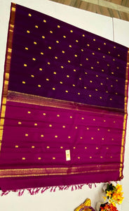 Classic Berry Plum & Deep Pink Elegance Kanchipuram Handloom Silk Saree SS20632