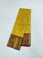 Load image into Gallery viewer, Classic Gold &amp; Barn Red Brocade Tissue Bridal Elegance Kanchipuram Handloom Silk Saree SS26570
