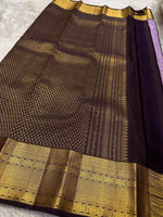 Load image into Gallery viewer, Classic Pastel Cocoa &amp; Coffee Brown Elegance Kanchipuram Handloom Silk Saree SS27056
