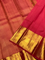 Load image into Gallery viewer, Classic Creamy Pink Dual Toned 2gm Zari Bridal Elegance Kanchipuram Handloom Silk Saree SS25278
