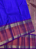 Load image into Gallery viewer, Classic Robin Blue &amp; Pastel Nude Pink 2gm Zari Kanchipuram Handloom Silk Saree SS26246
