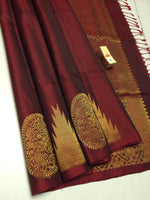 Load image into Gallery viewer, Classic Currant Brown Elegance Handloom Soft Silk Saree SS24264
