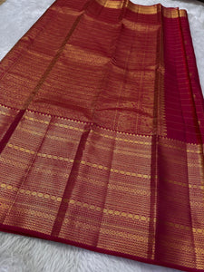 Dark Pink Elegance Kanchipuram Handloom Silk Saree SS24523