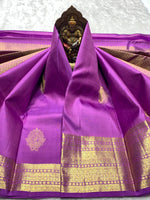 Load image into Gallery viewer, Classic Lavender Pink 2gm Zari Kanchipuram Handloom Silk Saree SS25573
