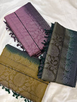 Load image into Gallery viewer, Classic Mauve &amp; Aubergine Elegance Handloom Soft Silk Saree SS25297
