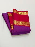 Load image into Gallery viewer, Classic Magenta &amp; Rani Pink 2gm Zari Vaira Oosi Elegance Kanchipuram Handloom Silk Saree SS25335
