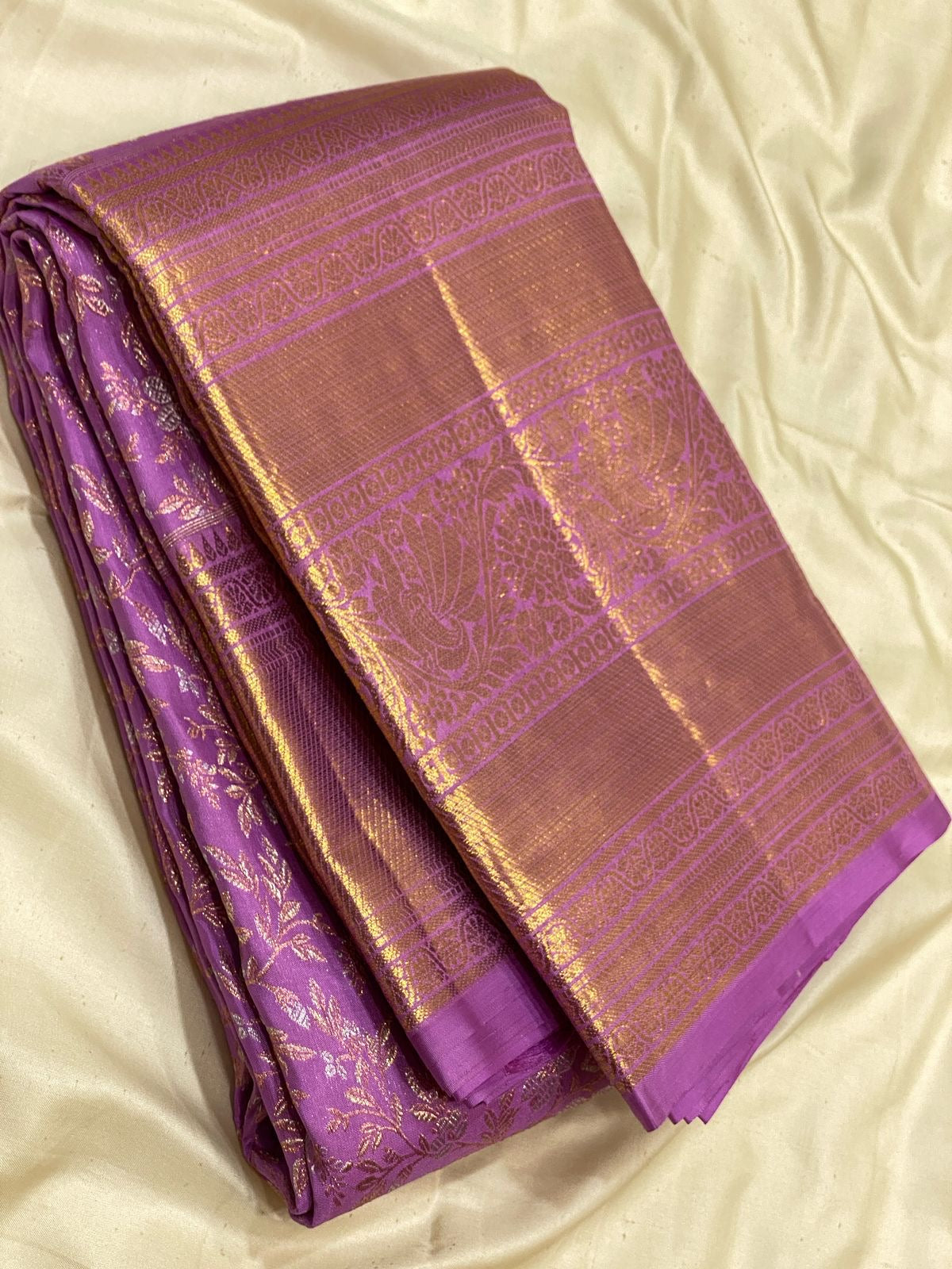 Classic Onion Pink 3gm Zari Meenakari Brocade Bridal Elegance Kanchipuram Handloom Silk Saree SS24702