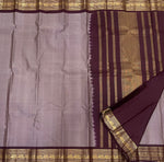 Load image into Gallery viewer, Pastel Cocoa &amp; Dark Chocolate Elegance Kanchipuram Handloom Silk Saree SS24460
