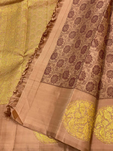 Classic Dusky Skin 2gm Zari Elegance Kanchipuram Handloom Silk Saree SS24693