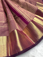 Load image into Gallery viewer, Classic Wine Red 2gm Zari Bridal Elegance Kanchipuram Handloom Silk Saree SS28259
