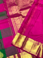 Load image into Gallery viewer, Classic Deep Pink &amp; Green 2gm Zari Kanchipuram Handloom Silk Saree SS25815
