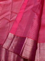 Load image into Gallery viewer, Classic Pink 2gm Antique Zari Bridal Elegance Kanchipuram Handloom Silk Saree SS25321
