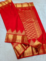 Load image into Gallery viewer, Classic Chilli Red 2gm Zari Bridal Elegance Kanchipuram Handloom Silk Saree SS27541
