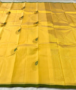 Load image into Gallery viewer, Classic Sunny Yellow 2gm Zari Elegance Kanchipuram Handloom Silk Saree SS25349
