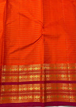 Load image into Gallery viewer, Classic Plum &amp; Orange 2gm Zari Kanchipuram Handloom Silk Saree SS26213
