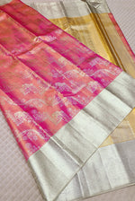 Load image into Gallery viewer, Classic Peachy Rose 1gm Zari Kanchipuram Handloom Silk Saree SS26192
