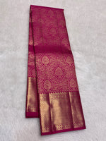 Load image into Gallery viewer, Classic Ruby Pink 2gm Zari Bridal Elegance Kanchipuram Handloom Silk Saree SS28199
