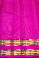 Load image into Gallery viewer, Classic Peach &amp; Fuchsia Pink 2gm Zari Kanchipuram Handloom Silk Saree SS26189
