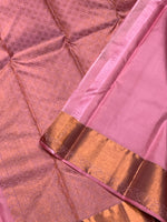 Load image into Gallery viewer, Classic Creamy Pink 2gm Zari Kanchipuram Handloom Silk Saree SS25822
