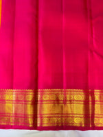 Load image into Gallery viewer, Classic Deep Orange &amp; Deep Pink 2gm Zari Elegance Kanchipuram Handloom Silk Saree SS27992
