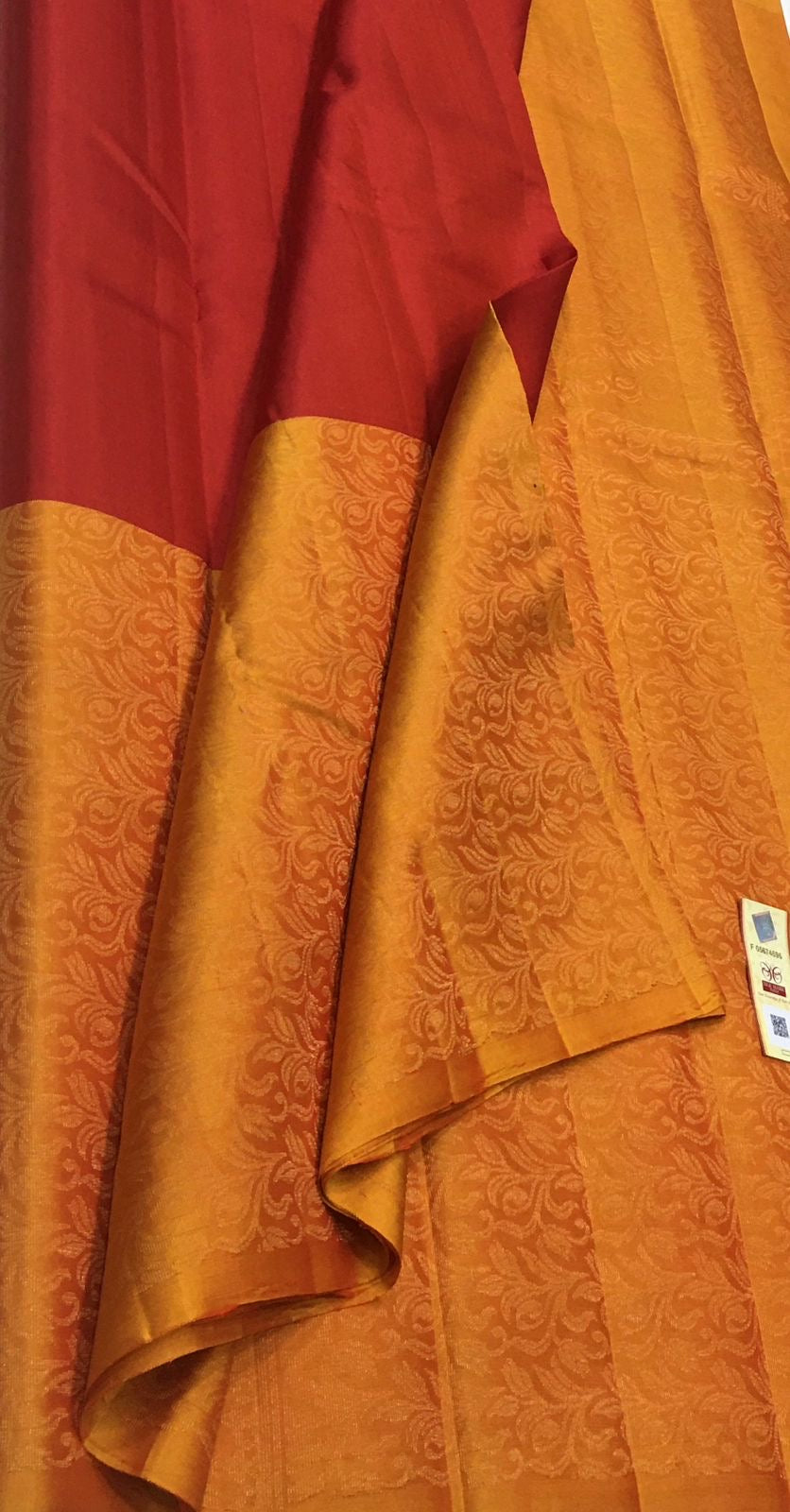 Brick Orange & Tangerine Handloom Soft Silk Saree SS22943