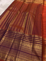 Load image into Gallery viewer, Classic Dark Green &amp; Mustard Orange Bridal Elegance Kanchipuram Handloom Silk Saree SS27253
