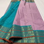 Load image into Gallery viewer, Classic Mauve Pink &amp; Teal Green Elegance Kanchipuram Handloom Silk Saree SS28582
