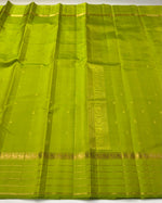 Load image into Gallery viewer, Classic Spring Green 2gm Zari Elegance Kanchipuram Handloom Silk Saree SS28431
