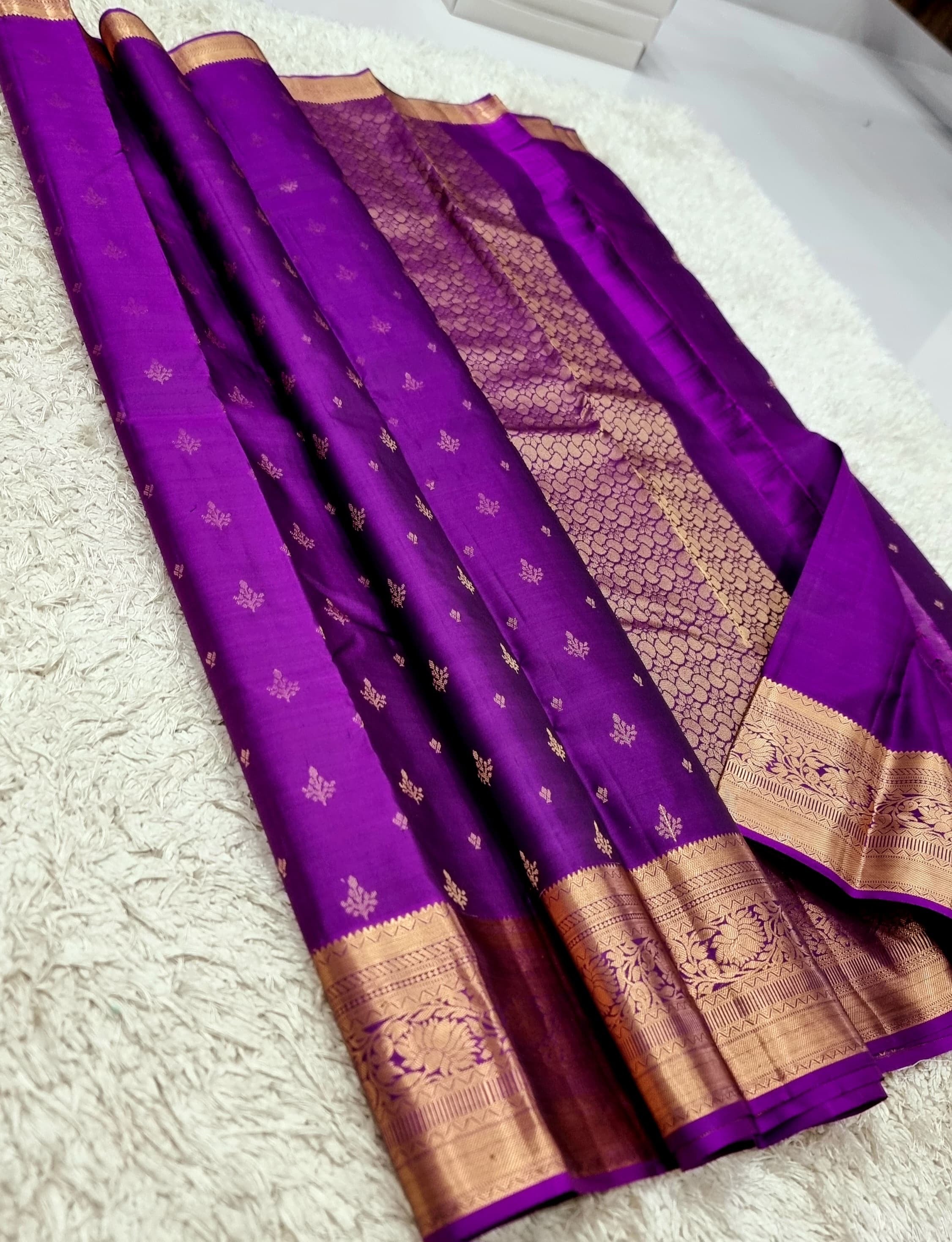 Classic Purple Elegance Kanchipuram Silk Saree SS23807