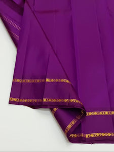 Classic Lavender & Purple 2gm Zari Rettai Kanchipuram Handloom Silk Saree SS26517