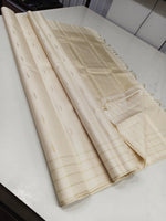 Load image into Gallery viewer, Ivory Cream 2gm Elegance Kanchipuram Handloom Silk Saree SS20537
