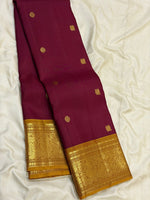 Load image into Gallery viewer, Classic Maroon &amp; Mustard 2gm Zari Vintage Elegance Kanchipuram Handloom Silk Saree SS27895
