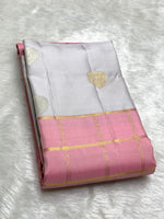 Load image into Gallery viewer, Classic Pink &amp; Grey 2gm Zari Kanchipuram Handloom Silk Saree SS25931
