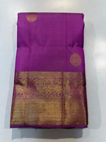 Load image into Gallery viewer, Classic Lilac Lavender 1gm Zari Bridal Elegance Kanchipuram Handloom Silk Saree SS24028
