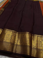 Load image into Gallery viewer, Classic Orange &amp; Brown Kanchipuram Handloom Silk Saree SS25957
