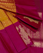 Load image into Gallery viewer, Classic Apricot Orange &amp; Deep Pink 2gm Zari Korvai Elegance Kanchipuram Handloom Silk Saree SS27105
