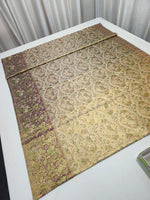 Load image into Gallery viewer, Classic Shimmer Beige &amp; Rose Gold Meenakari Bridal Elegance Kanchipuram Handloom Silk Saree SS26901
